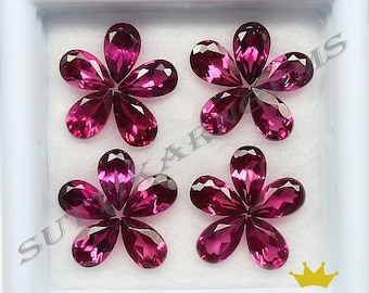 5x3 MM Natural Loose Rhodolite Garnet Pear Shape Gemstone Lot , Natural gemstones AAA+ Quality