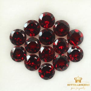 5 MM Natural Garnet Round Cut Loose Gemstone Lot , Natural Gemstones