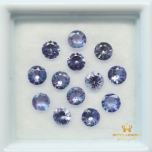 3.5 MM Natural Tanzanite Round Cut Loose Gemstone Lot, Natural Gemstones