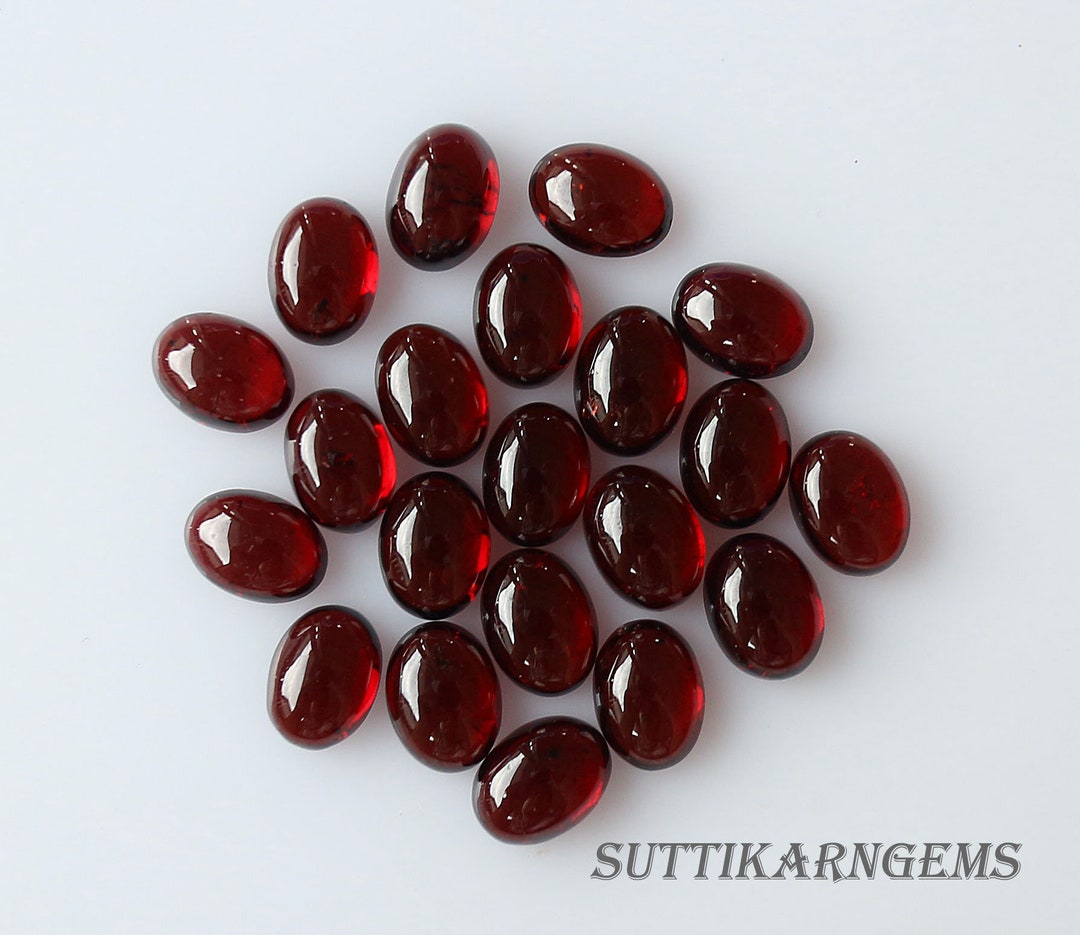21 Pierres Précieuses Naturelles Grenat Hessonite Cabochon Poire 22.12 Carats