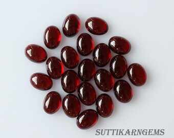 9x7 MM Natural Red Garnet Cabochon Oval Cut Loose Gemstone Lot ,Natural Gemstones