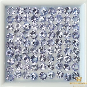 2.5 MM Natural Tanzanite Round Loose Gemstone: Light Blue