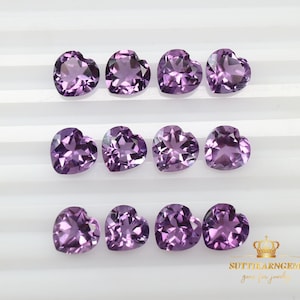 8 MM natürliches lila Amethyst Herz geschnitten lose Edelstein Lot, gute Qualität