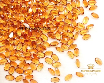 Natural Madeira Citrine Gemstone Lot: AAA+ Oval Cut (5x3 MM)