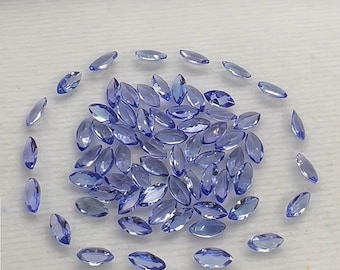 5 x 2.5 MM Natural Tanzanite Marquise Cut  Loose Gemstone Lot , Natural Gemstones