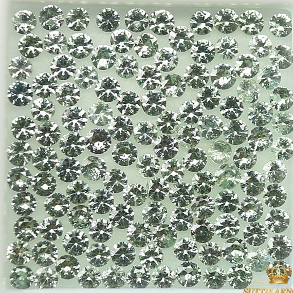 2 MM Light Green Sapphire: Round Diamond Cut Loose Gemstone