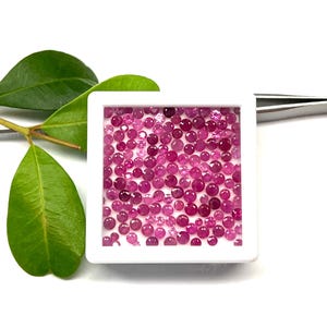 150pc Natural Ruby Round Cut Loose Gemstone Lot (14.55 CT)