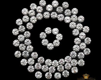 2 MM Natural White Sapphire Round Diamond Cut Loose Gemstone Lot