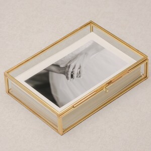 4x6 Brass & Glass Photo Print Box image 2