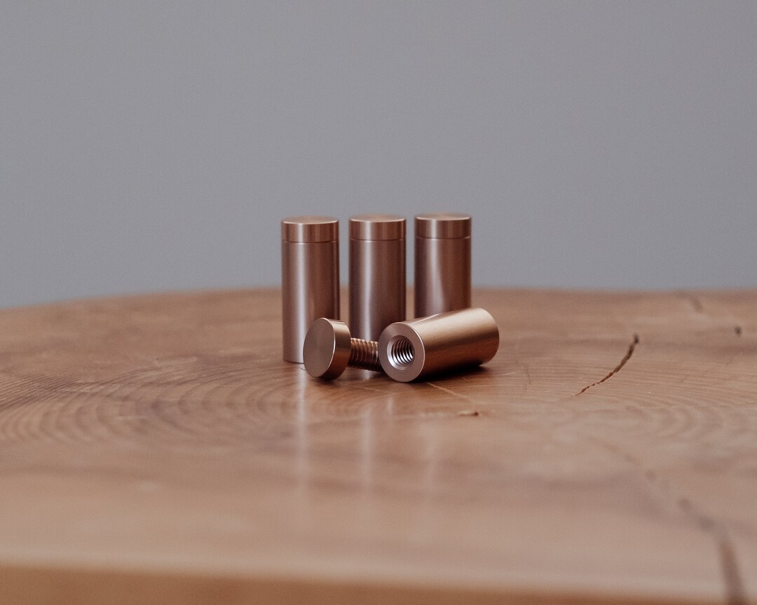 4 Individual Rose Gold Standoff Bolt Set Etsy