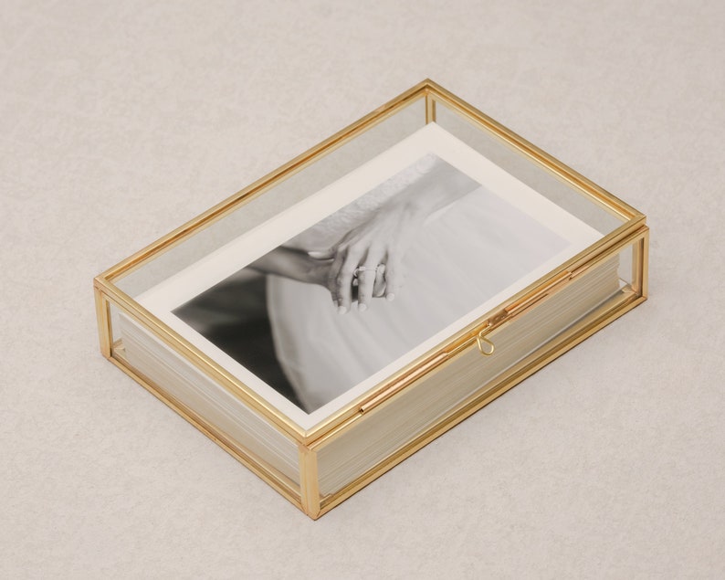 4x6 Brass & Glass Photo Print Box image 2