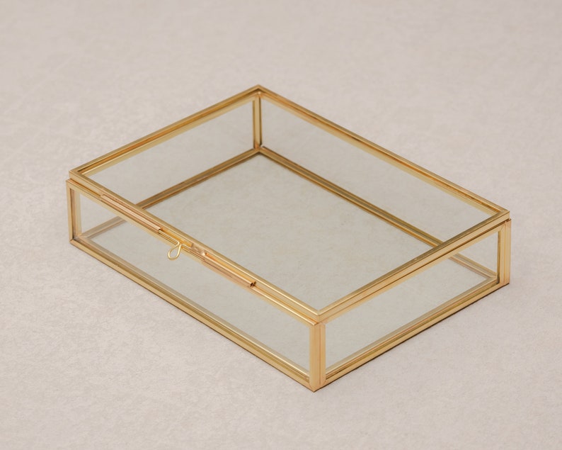 4x6 Brass & Glass Photo Print Box image 3