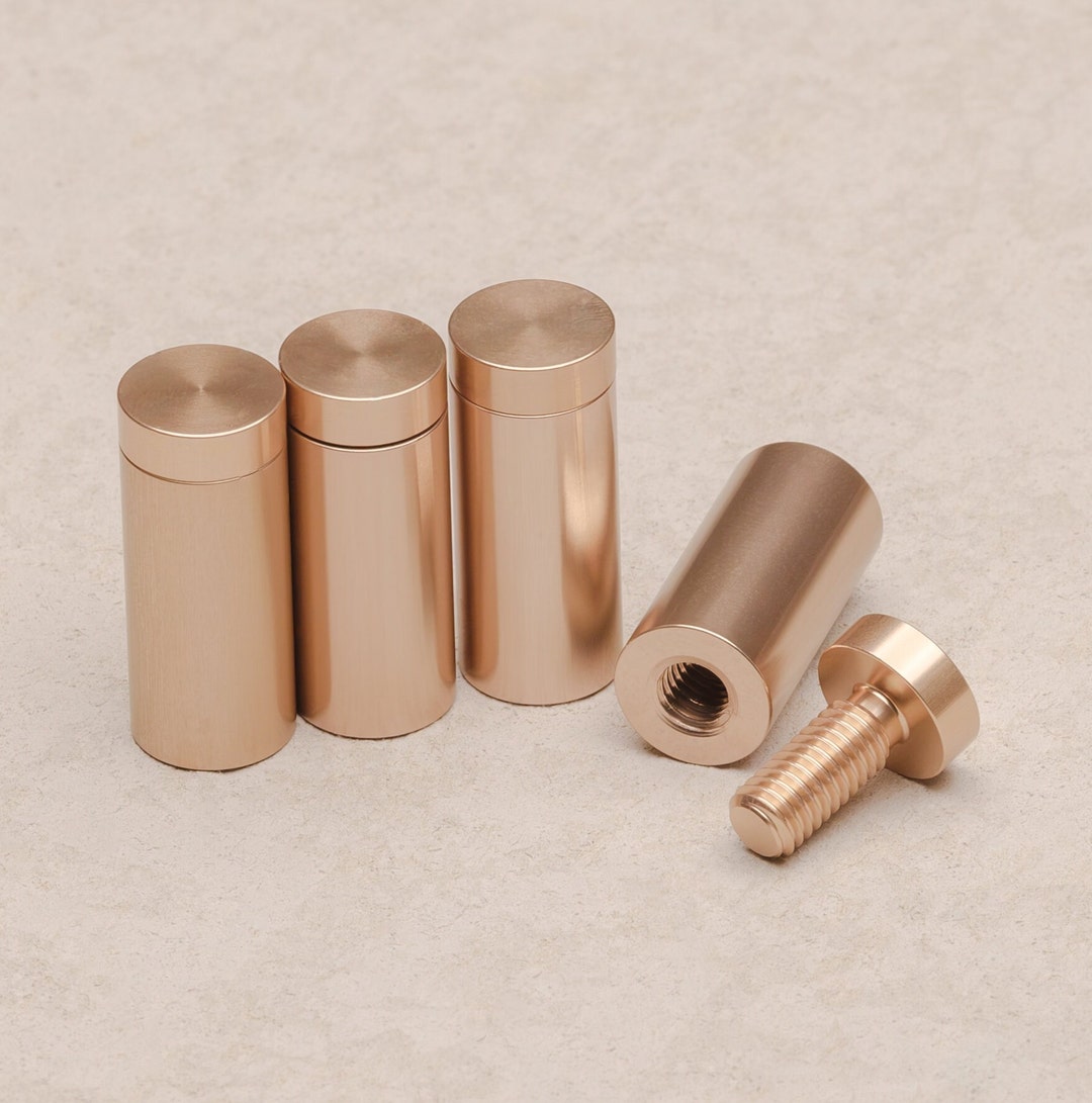 4 Individual Rose Gold Standoff Bolt Set Etsy