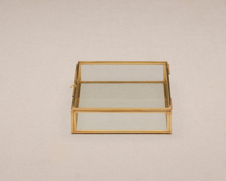 Set of 10 5x7 Brass & Glass Photo Print Box image 6