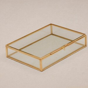 Set of 10 5x7 Brass & Glass Photo Print Box image 2