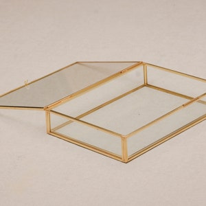 Set of 10 5x7 Brass & Glass Photo Print Box image 3