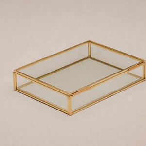Set of 10 5x7 Brass & Glass Photo Print Box image 5