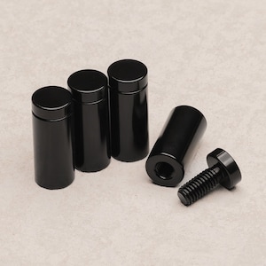 4 Individual Black Standoff Bolt Set