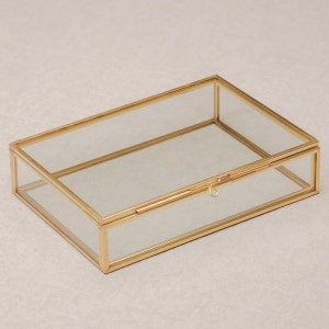 4x6&quot; Brass & Glass Photo Print Box