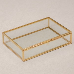 4x6" Brass & Glass Photo Print Box