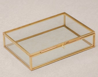 4x6" Brass & Glass Photo Print Box