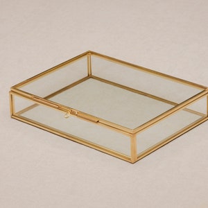 Set of 10 5x7 Brass & Glass Photo Print Box image 4