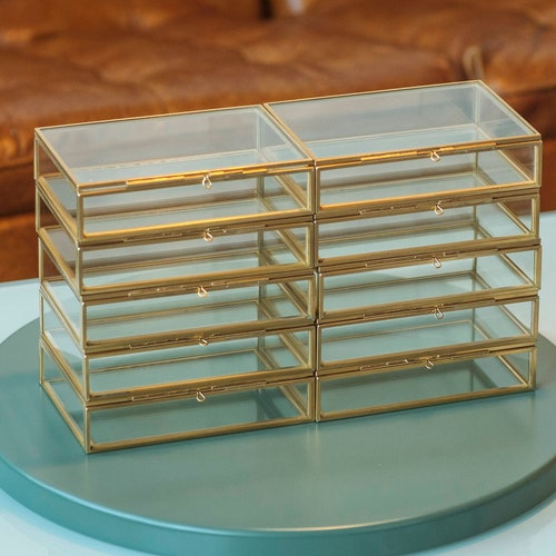 4x6 Red Brass & Glass Photo Print Box Etsy