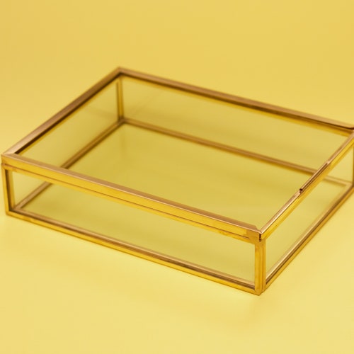 4x6 Brass & Glass Upright Photo Print Box Etsy