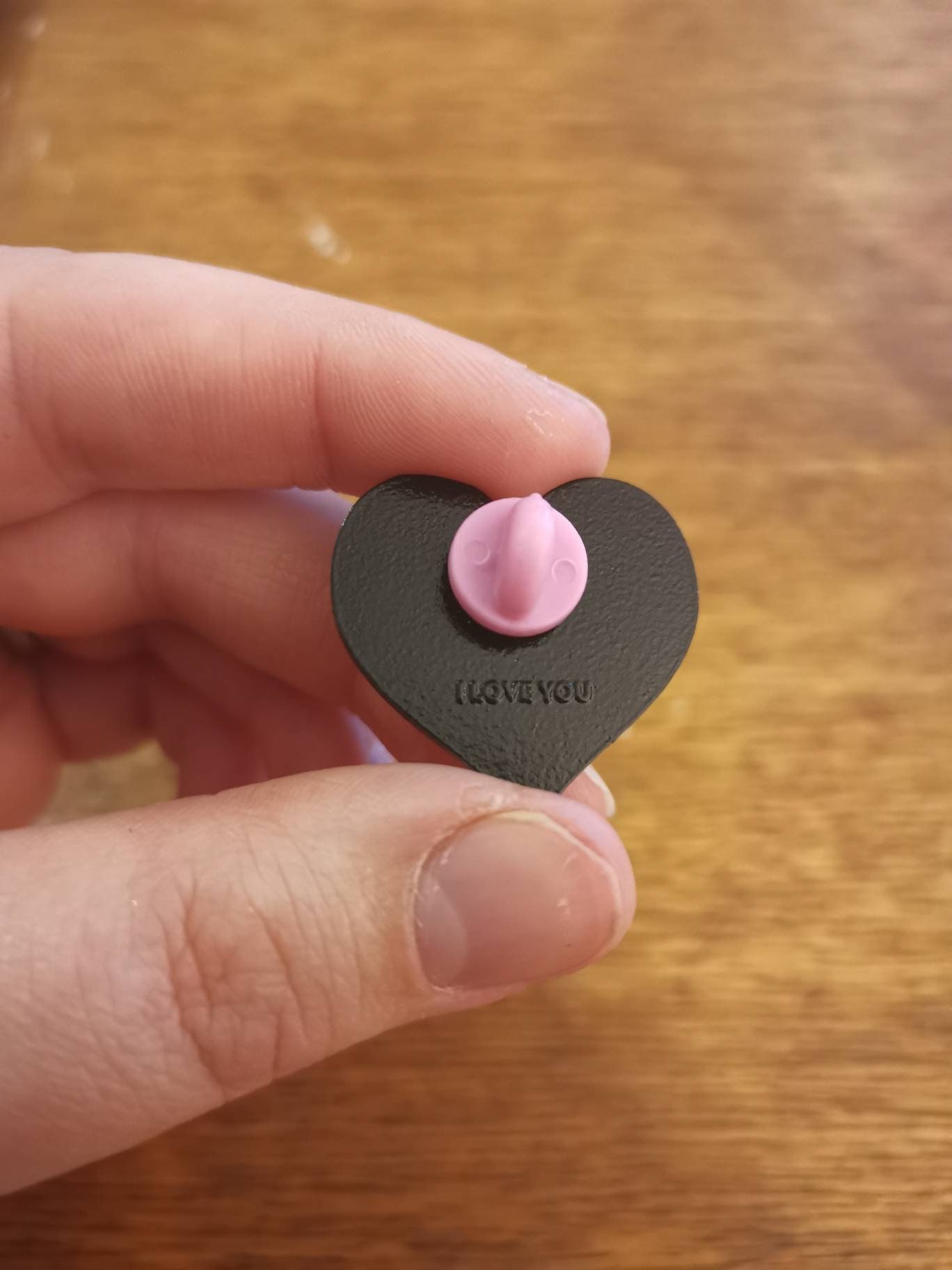 Soft Enamel Heart Pin I Love You Braille Gift Valentines Day Etsy UK