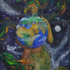 Original Watercolor Painting 'Celestial Dancers'- Watercolor Painting for a Solar System Wide Dance