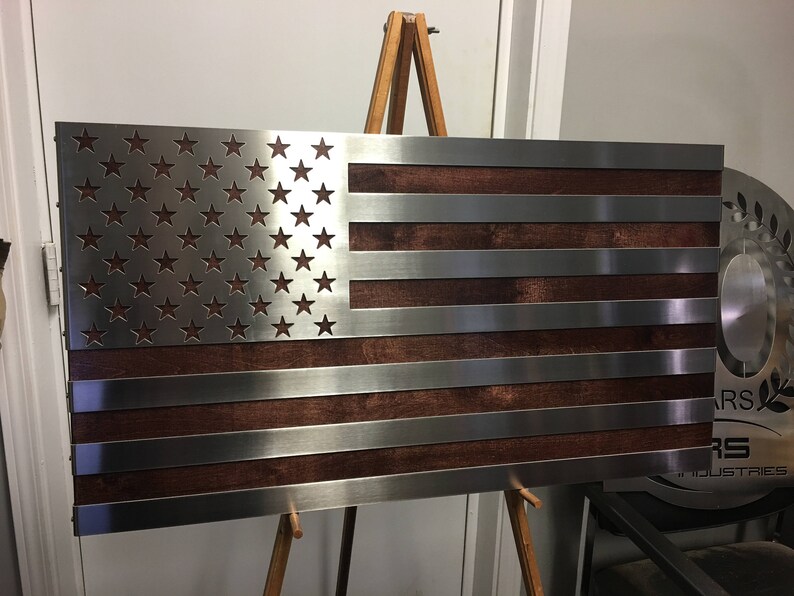 Stainless Steel American Flag Etsy