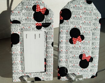 Luggage Tag - Disney's Minnie Mouse Print : Luggage Tag, Laptop Bag, Backpack Tag, Purse Tag, Money Gift Holder - FREE SHIPPING