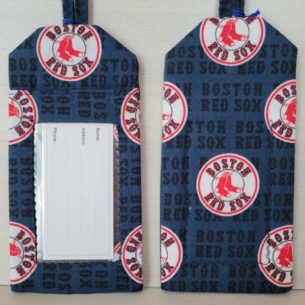 Luggage Tag - Boston Red Sox:  Luggage Tag, Laptop Bag, Backpack Tag, Purse Tag, Money Gift Holder - FREE SHIPPING