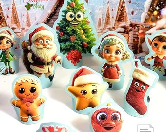 Cuento navideño imprimible: juego de marionetas para contar cuentos navideños, juego de simulación abierto, juego dramático, actividad para la educación en casa (PDF)