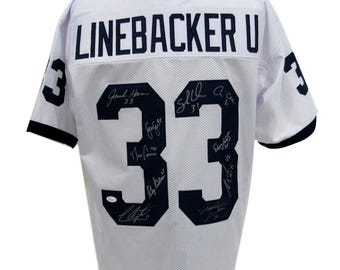 10 LEGENDS Signed/Autographed Penn State/PSU Linebacker White Jersey