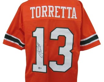 Gino Torretta Signed/Autographed Miami Hurricanes Custom Jersey