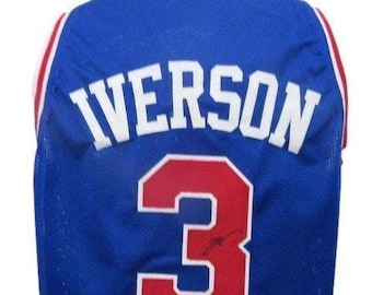 Allen Iverson HOF Autographed Custom Basketball Jersey 76ers