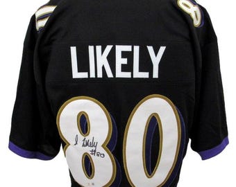 Isaiah Likely Signed Black Custom Football Jersey Ravens