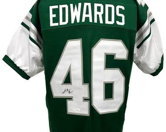 Herm Edwards Eagles Autographed/Signed Custom Jersey