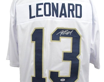 Riley Leonard Signed/Auto White Custom Football Jersey Notre Dame