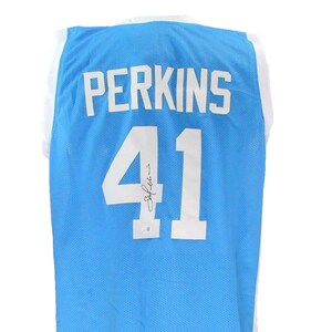 Sam Perkins UNC Tar Heels Signed/Autographed Custom Jersey Bild 1