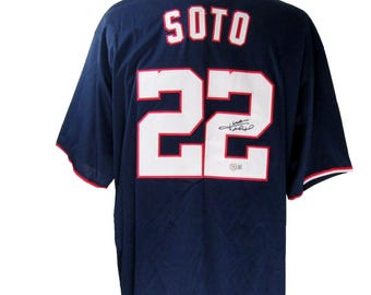 Juan Soto Autographed Washington Nationals Navy Baseball Jersey