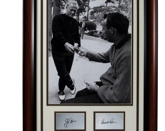 Jack Nicklaus & Arnold Palmer 'The Lost Bet' Framed Photo with Laser Engraved Autographs