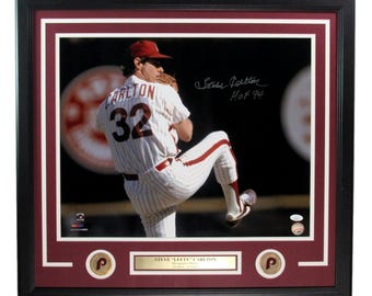 Steve Carlton HOF Signed/Auto 16x20 Photo Philadelphia Phillies Framed