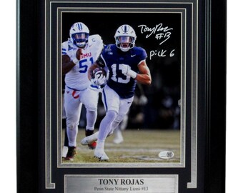 Tony Rojas Autographed/Inscribed Framed 8x10 Photo Penn State