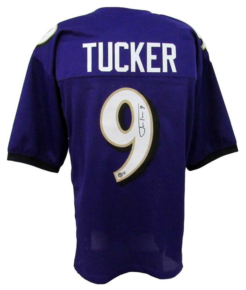 Justin Tucker Signed/autographed Ravens Purple Custom Jersey Etsy