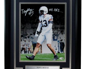 Tony Rojas Autographed/Inscribed Framed 11x14 Photo Penn State