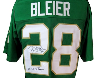 Rocky Bleier University of Notre Dame Signed/Inscribed Green Jersey JSA 147464
