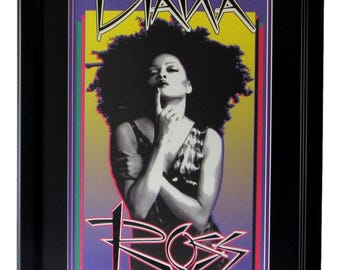 Diana Ross Cover Page Concert Poster 37/500 12x20 Framed