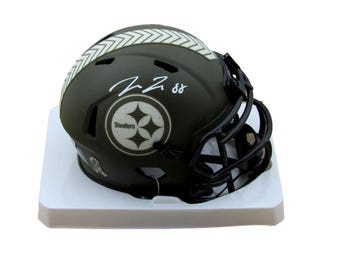 Pat Freiermuth Signed/Autographed Salute to Service Mini Football Helmet Steelers